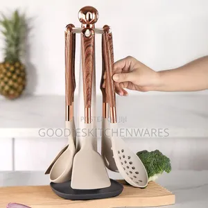 Silicone Spoon Set High Quality Gold-Plated