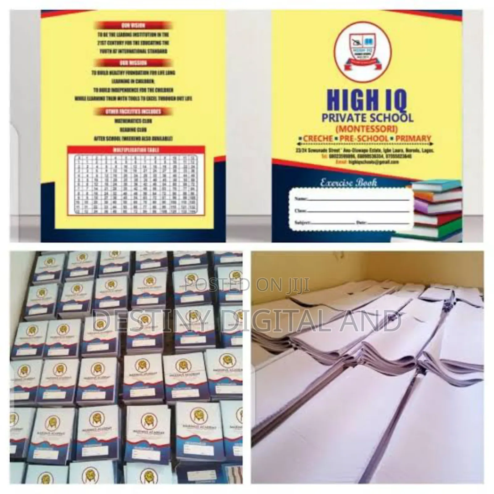 Exercise Books / Any Printing at All