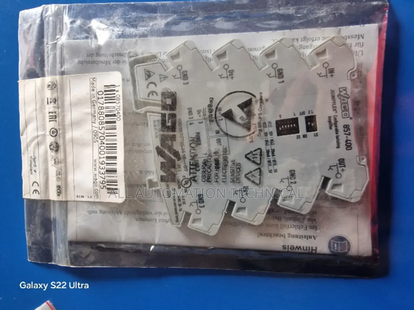 WAGO Isolation Amplifier | 857-400