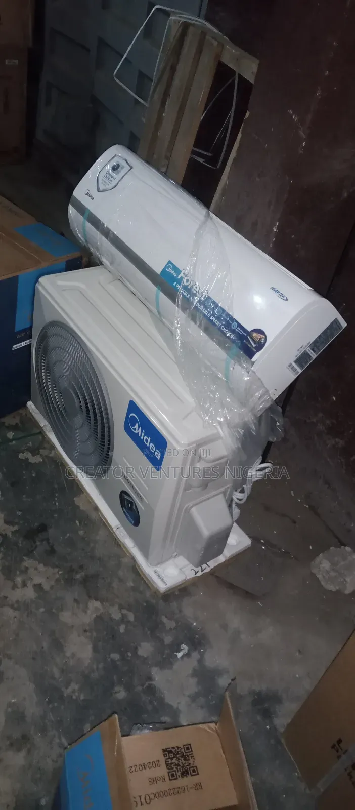 Midea Inverter Split Unit Ac,Fully Copper, Anti-Rust Body,