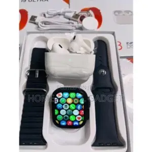 I9 Ultra Smart Watch With 2 Straps + Bluetooth Earphone