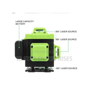 Green Laser Leveling Hub 16 Lines 3D Projection (All-in-One)