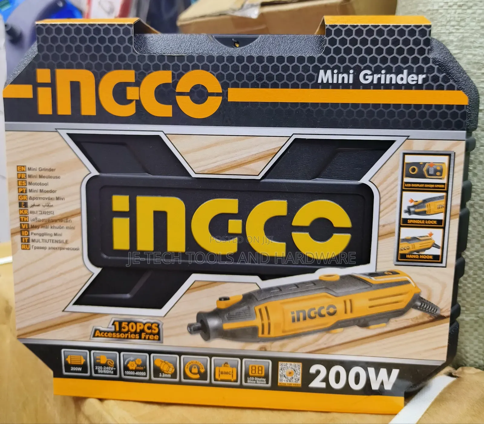 Ingco Mg2008 Mini Grinder - 200w, Variable Speed