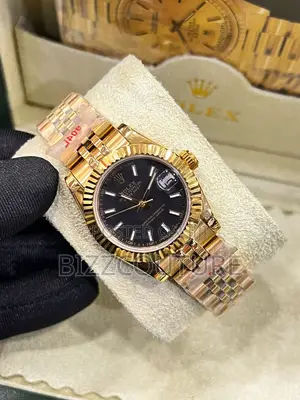 Original Rolex Oyster Perpetual Date Just Gold Chain Watch