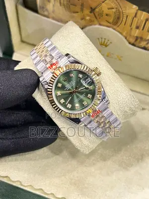 Original Rolex Oyster Perpetual Date Just Silver Chain Watch