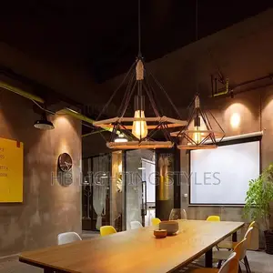 Industrial Style Retro Hemp Rope Chandelier