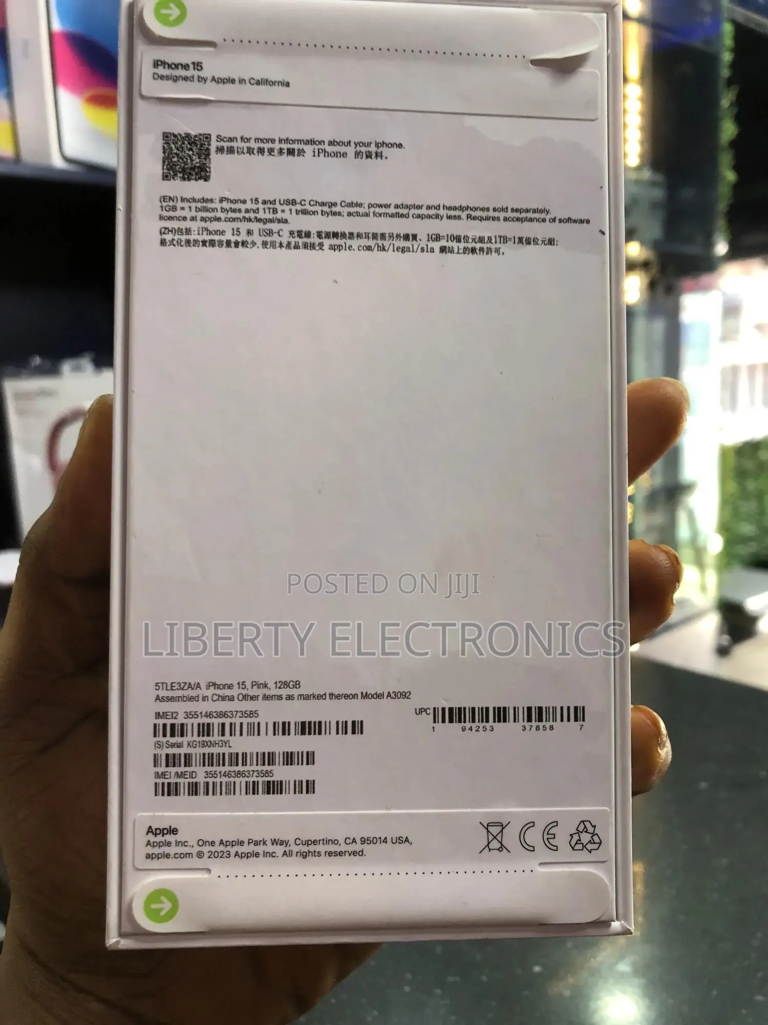 New Apple iPhone 15 128 GB Pink