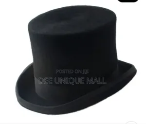 Black Wool Felt Traditional Top Hat.Magician Hat
