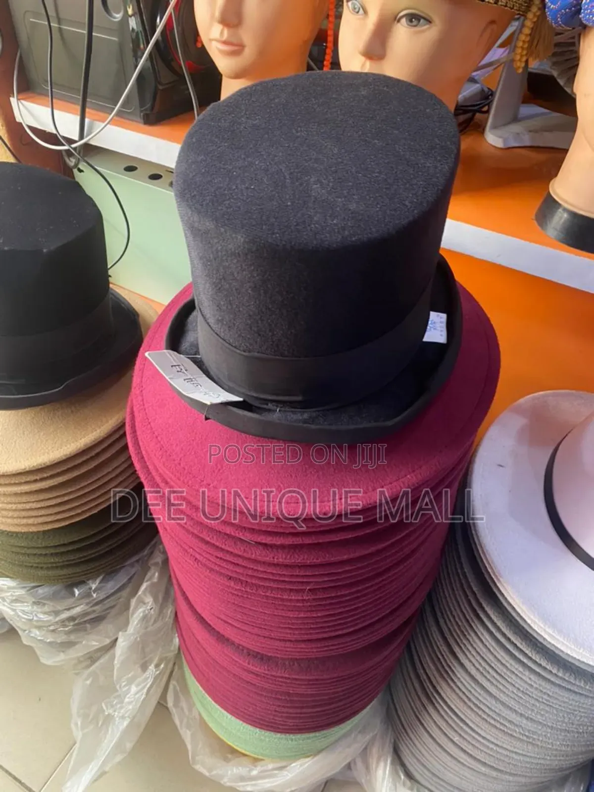 Black Wool Felt Traditional Top Hat.Magician Hat