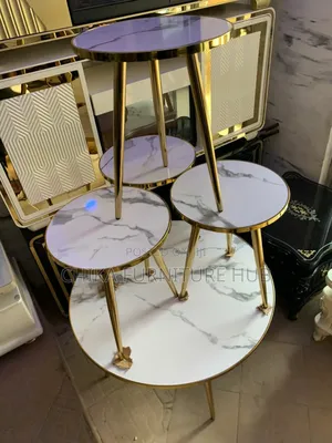 Quality Marble Table With 4 Stools .