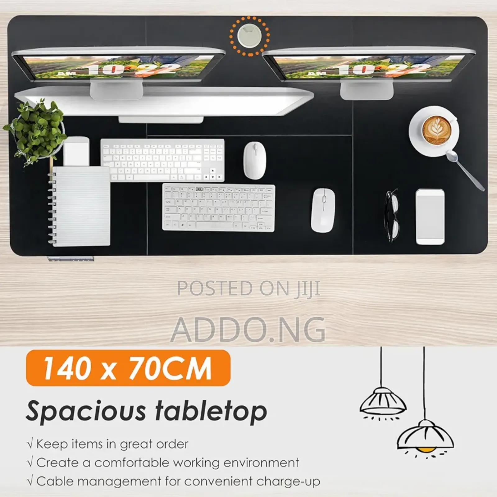 Home and Office Electric Adjustable Desk 1.4 Meter