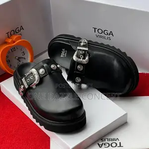 Toga Virillis Black Slimgback Loafers