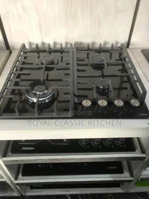 4 Burner Black Steel