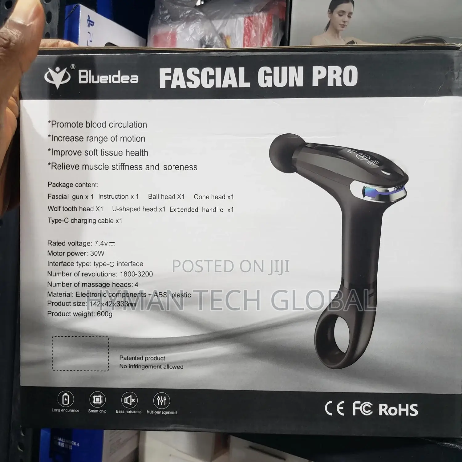 Tissue Massage Gun, Athletes Rechargeable Muscle Massager