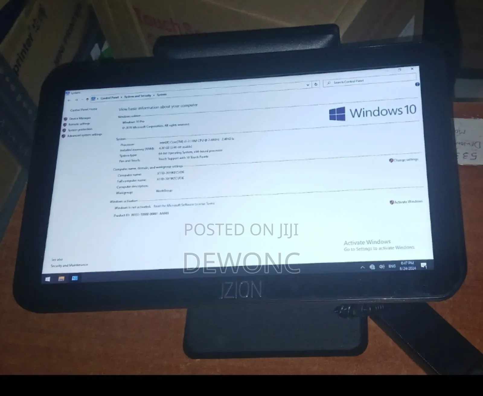 15.6+Vfd Single Screen Core I3 Pos System