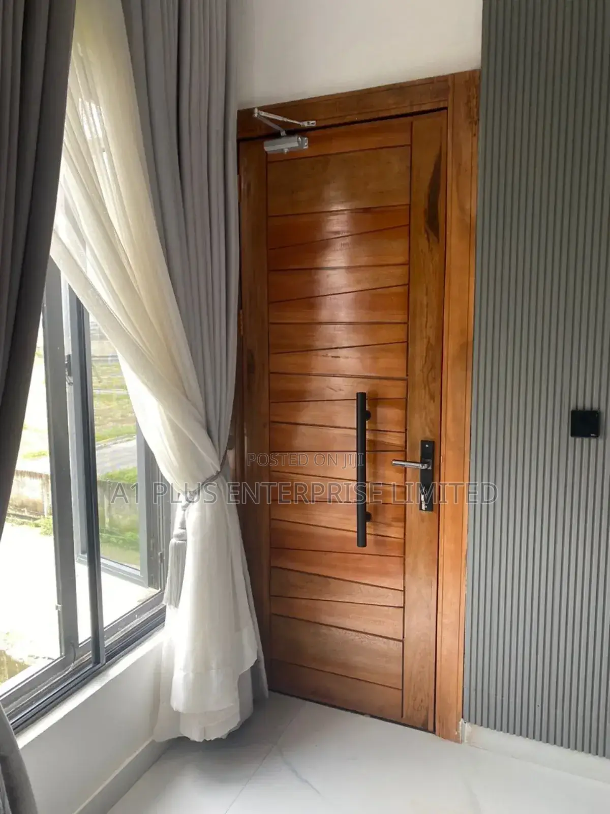 External Grooved Security Doors With Pull Door Closer