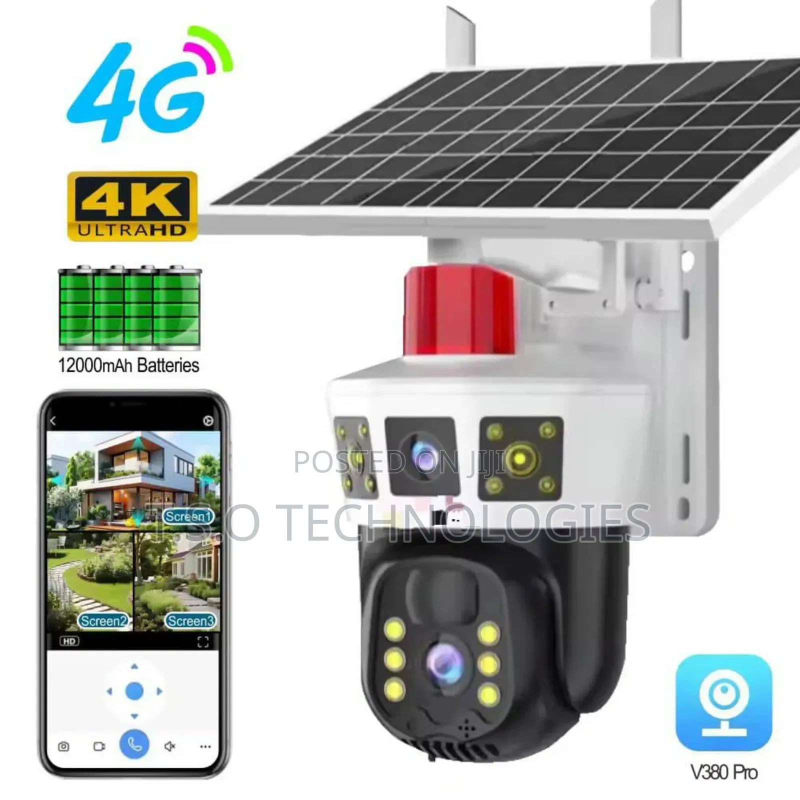 3 Lens 4G Solar Camera