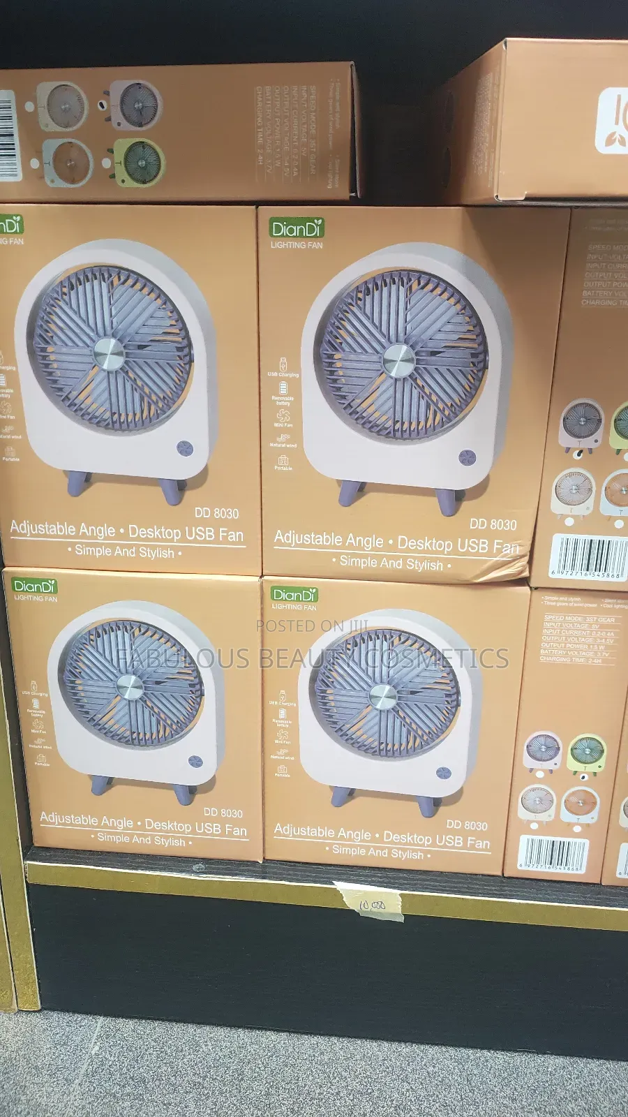 Rechargeable Desk Fan 6in Desktop Table Fans