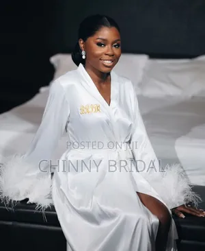 White Customized Bridal Robe