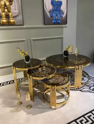 Quality Tempered Glass 4 in 1 Center Table Set