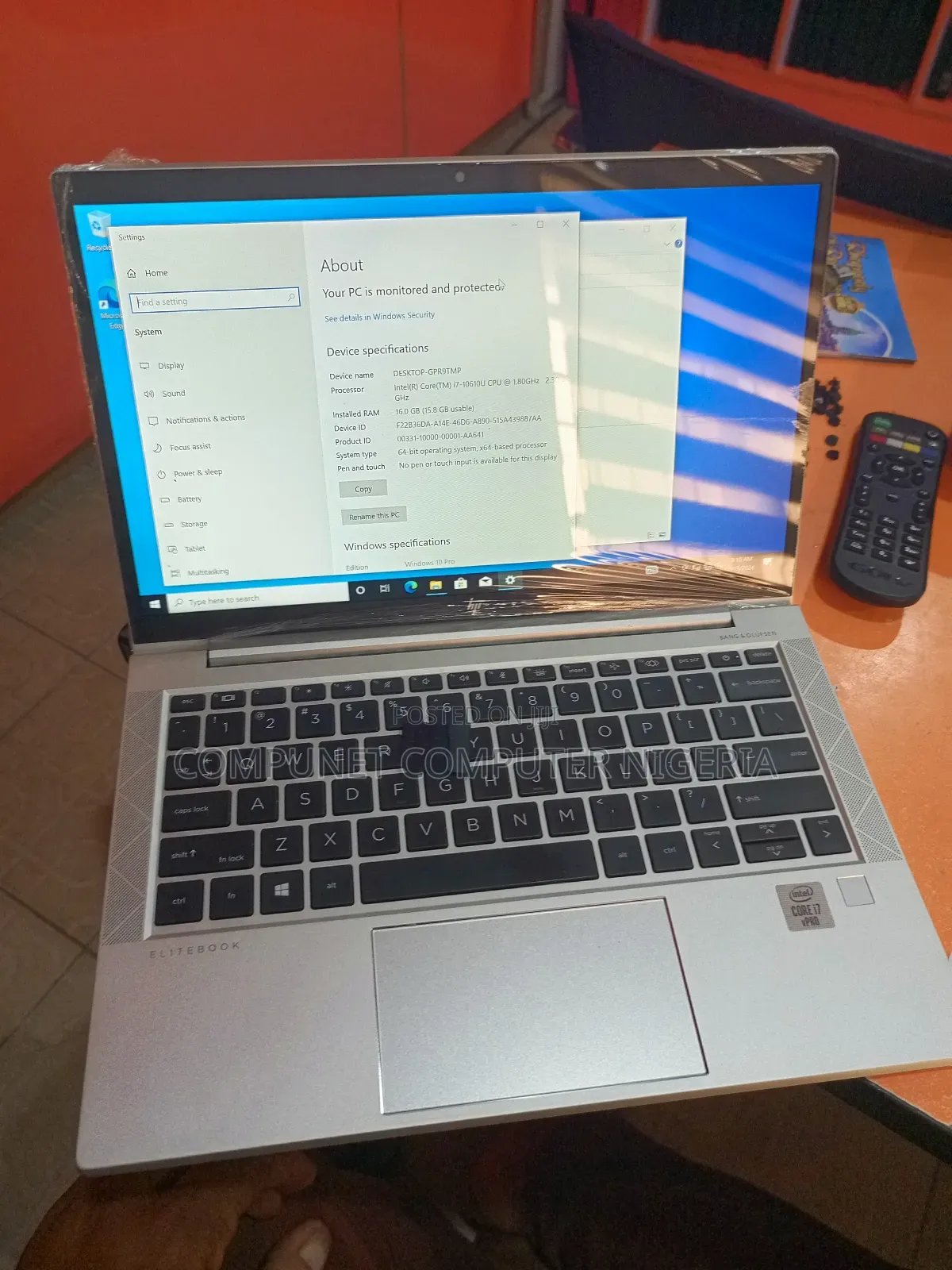 Laptop HP EliteBook 830 G7 32GB Intel Core I7 SSD 512GB