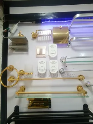 Gold Bathroom Accessories Set
