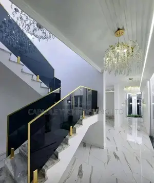 Standard Gold Staircase Glass Handrails
