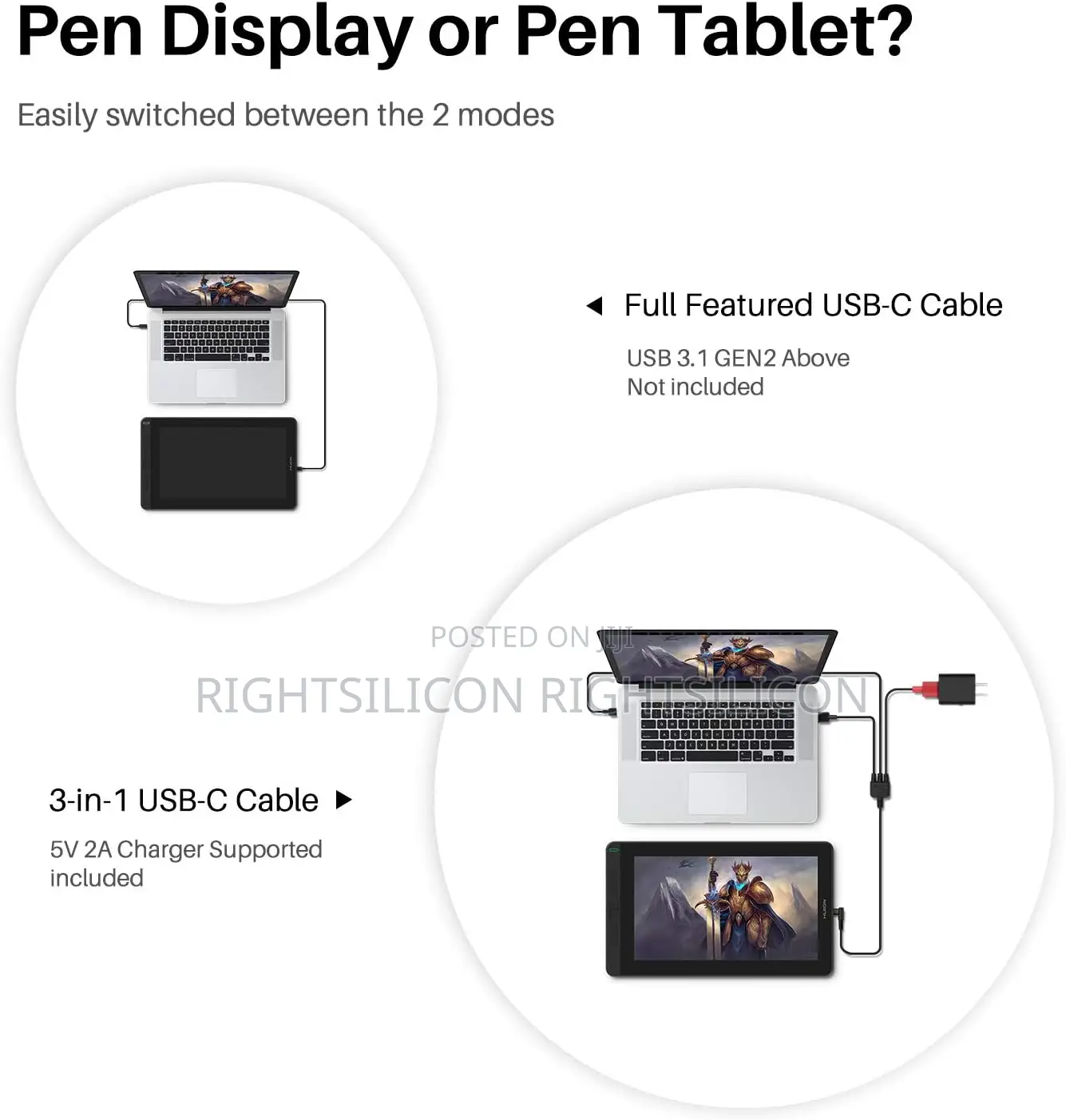 USA HUION KAMVAS 13 Drawing Tablet With Screen, Full