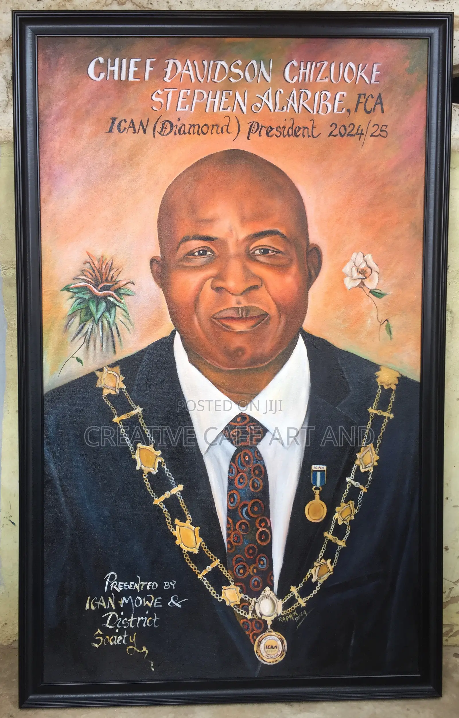 Sample Acrylic Portrait Painting on Canvas