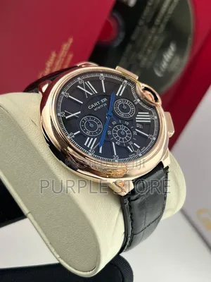 Cartier Chronograph Leather Watch