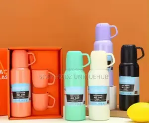 Coloured 3 in 1 Vacuum Flask Set