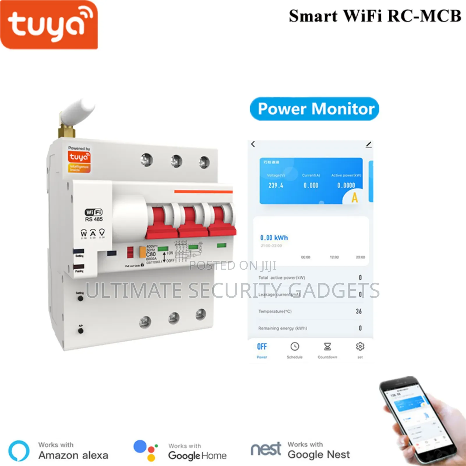 Wi-Fi Tuya Smart 100amp Breaker (3 Pole)