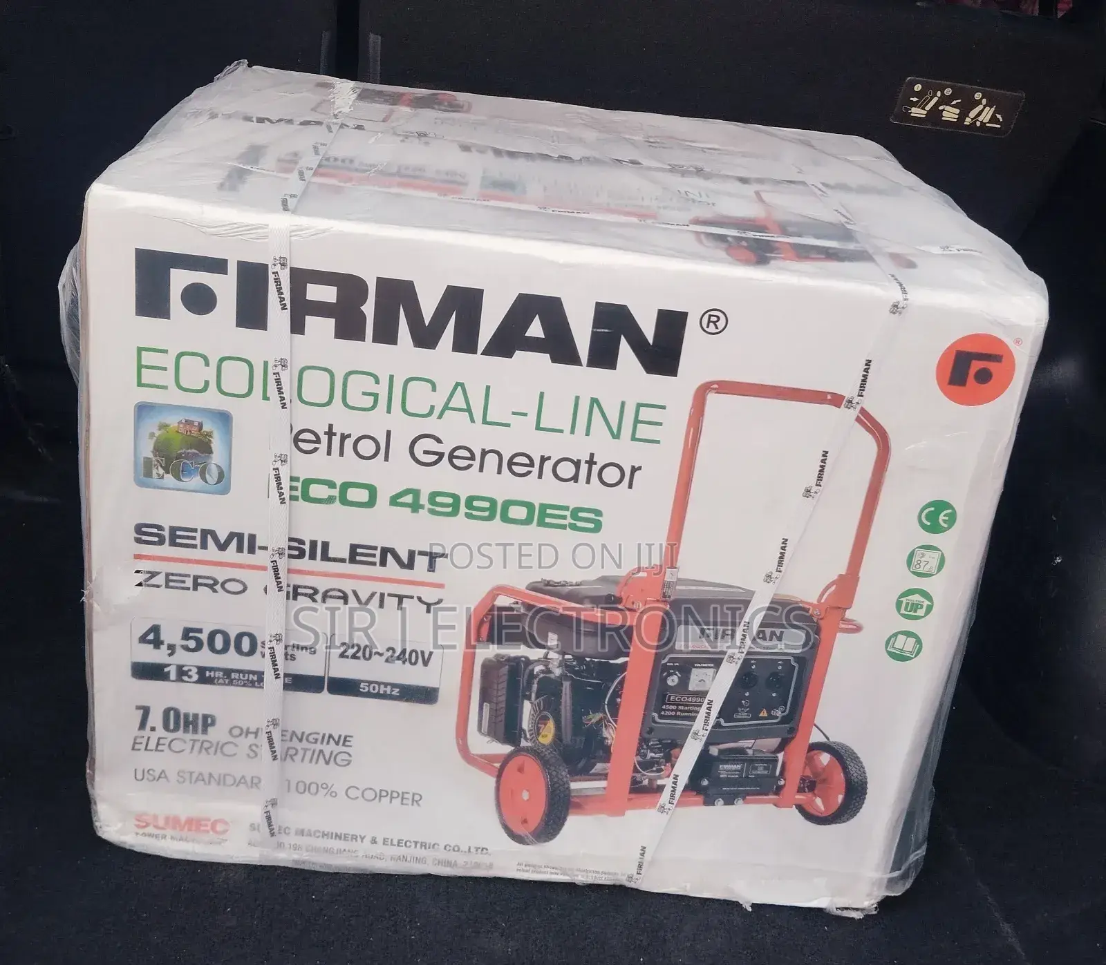 Original 100% Copper 4.5KVA Sumec Firman Keystart Generator