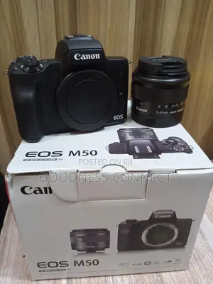 Canon Camera Eos M50 With Kit Lens 15-45mm