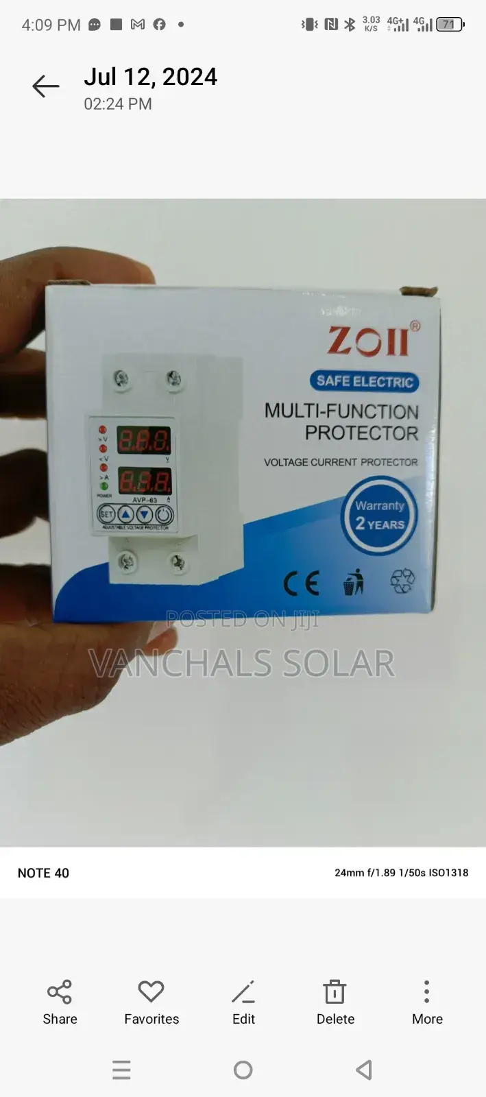 Digital Adjustable Voltage Protector Regulatory 63a
