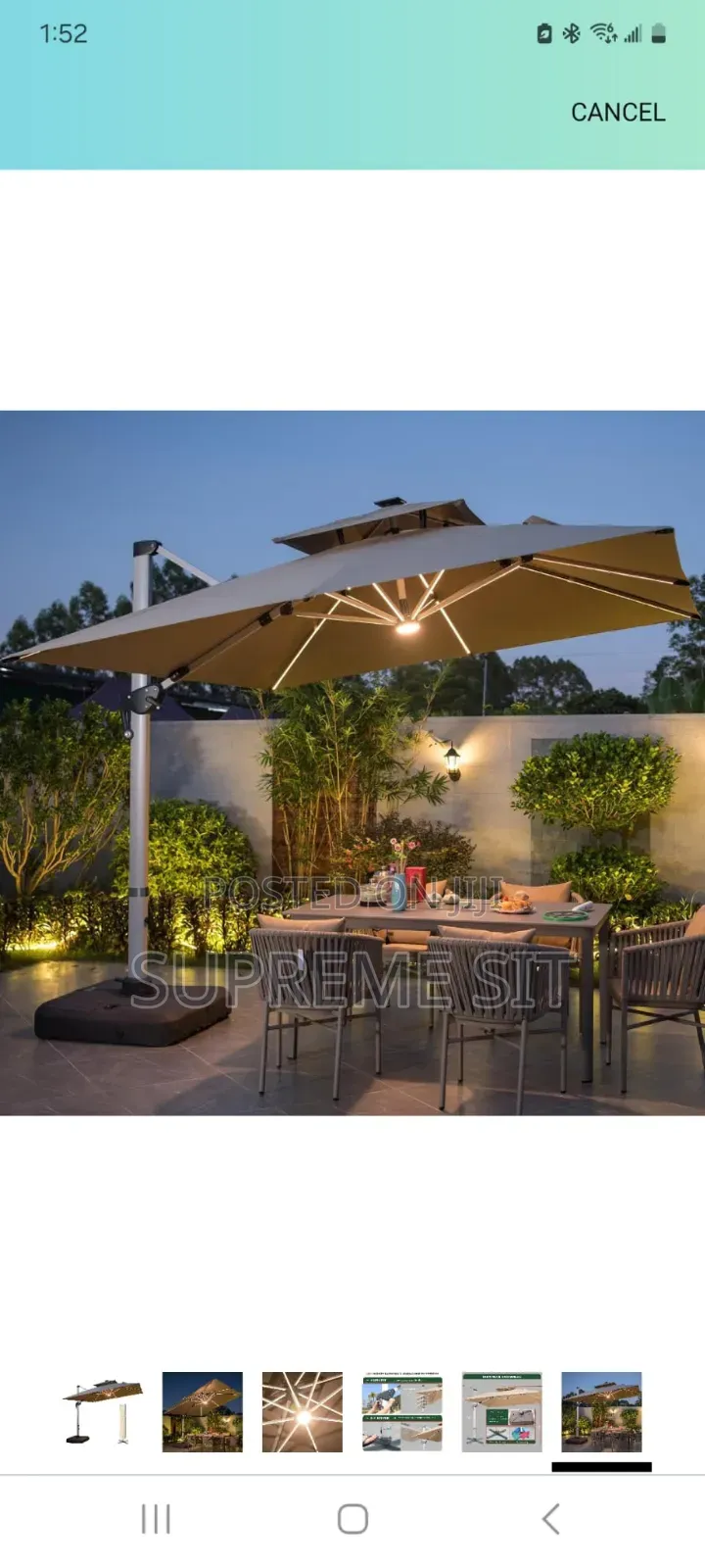 Luxury Parasol With Light Biggest Size