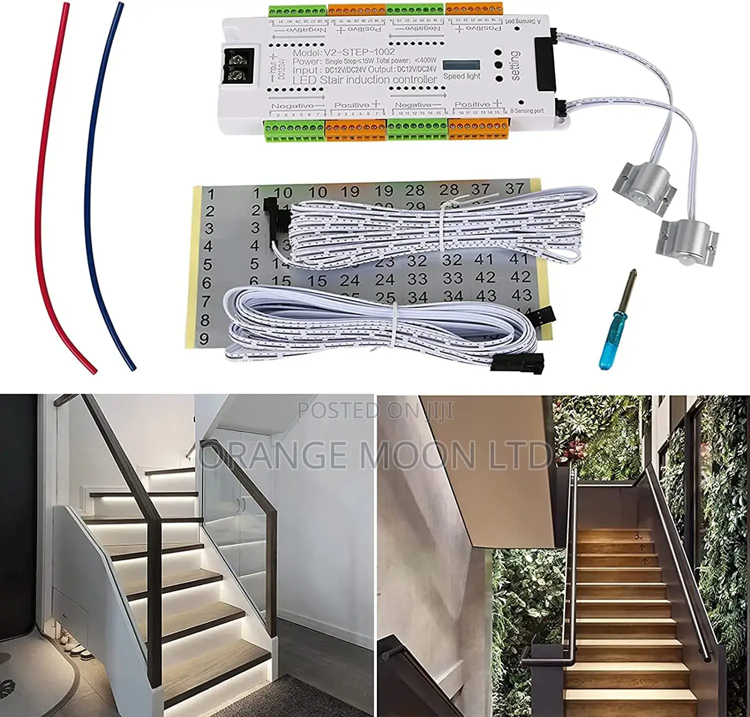 Automatic 32 Step Strip Smart Stairs Lighting Controller