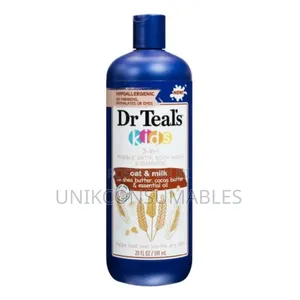 Dr Teals Kids 3-in-1 Bubble Bath,Body Wash Shampoo,Oat Milk,