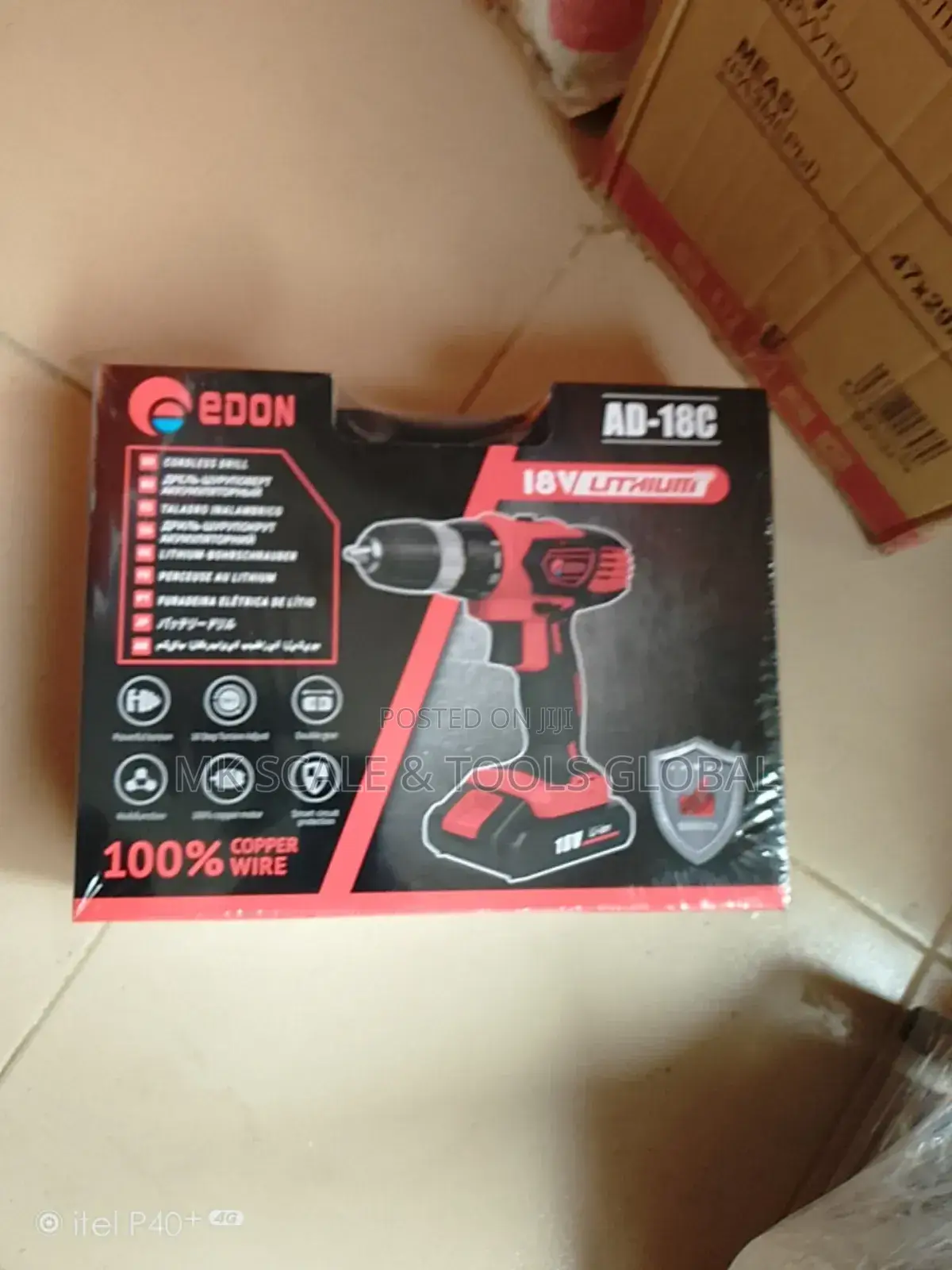 Edon 18V Li-ion Cordless Drill