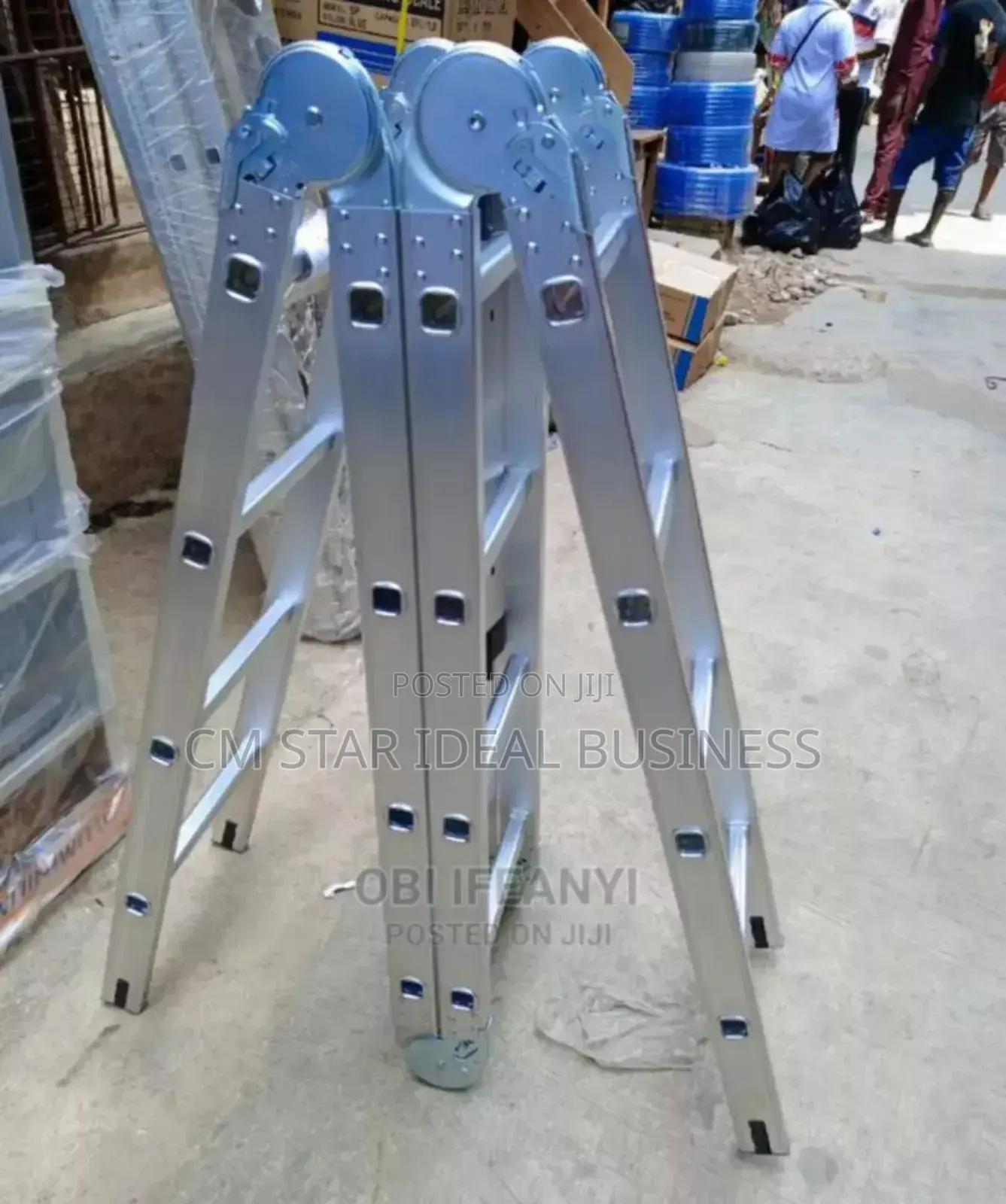 Foldable. Multi Purpose Aluminum Ladder 4x3