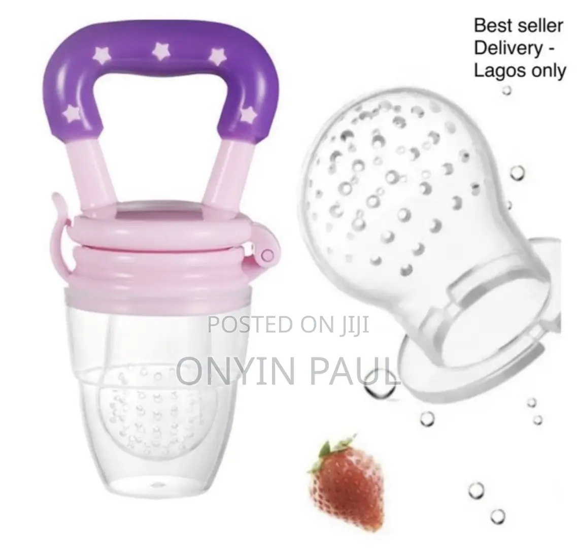 Baby Fruit Teether Pacifier( Comes With Extra Teether)