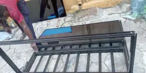 Frameless Windows With Inner Burglaries and Net