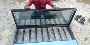 Frameless Windows With Inner Burglaries and Net