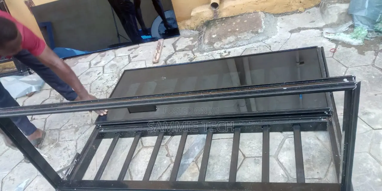 Frameless Windows With Inner Burglaries and Net
