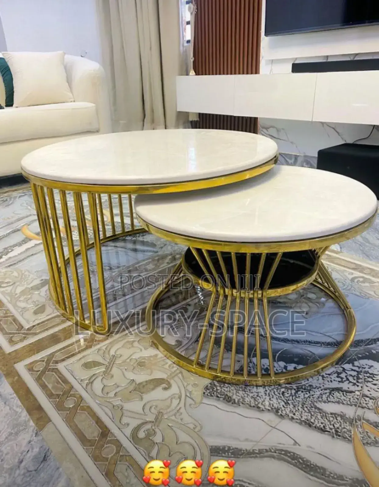 Unique Marble Center Table Set
