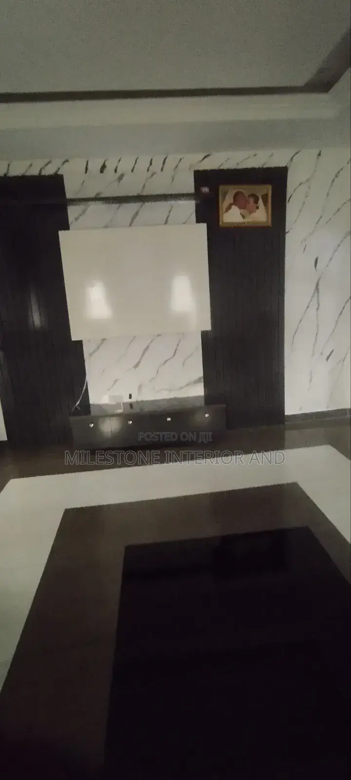 High Quality Tv Panel With Suspended Console,Led Lights