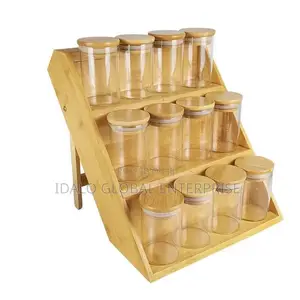 12pcs Spice Jar Canister Set With Wooden Stand