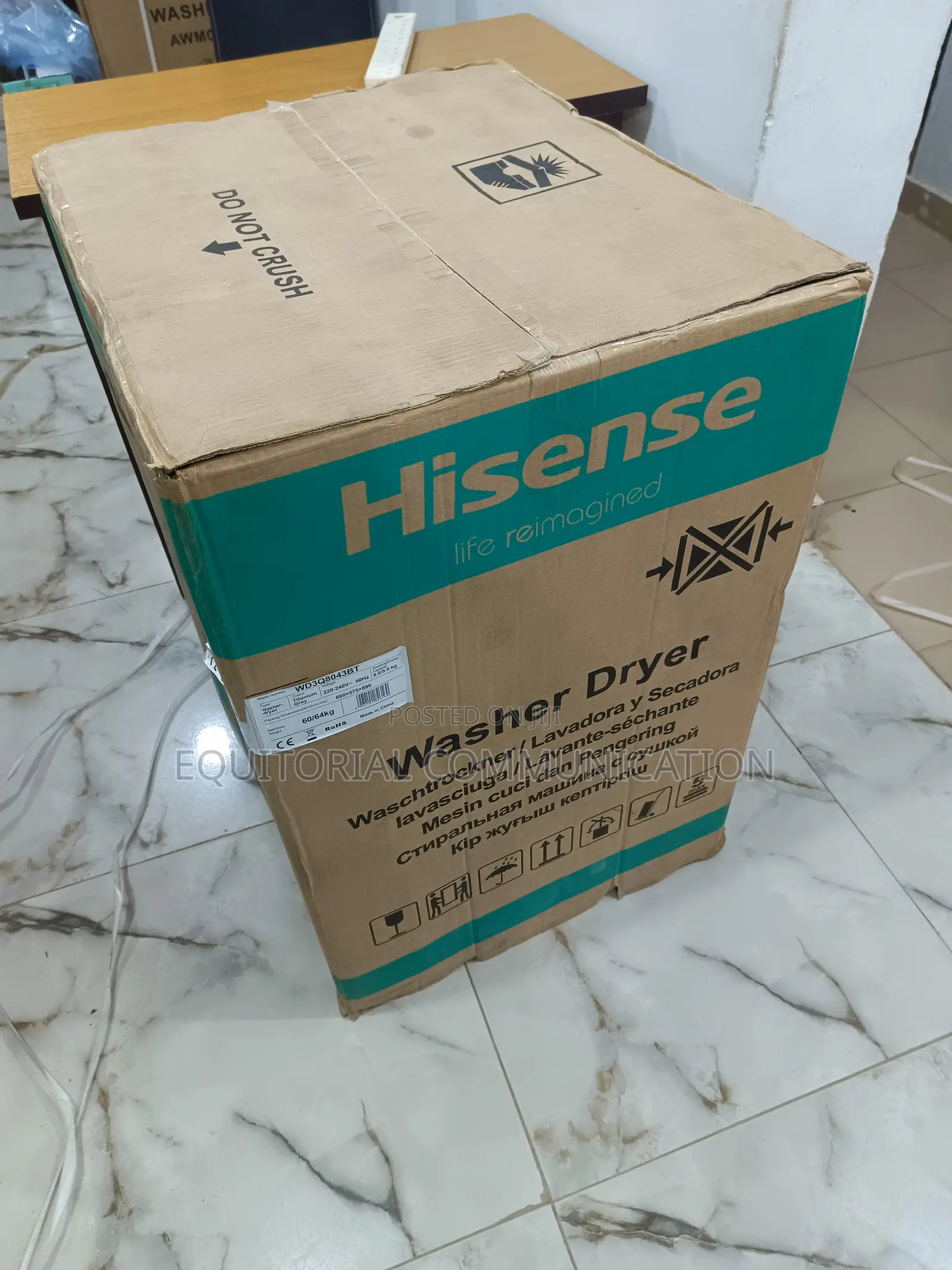 Hisense 8kg Wash and Dry Front Loader Automatic 