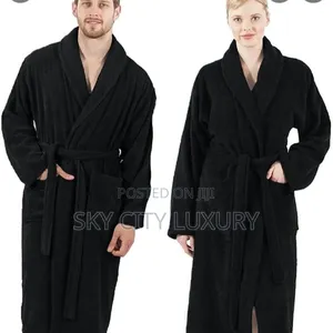 Photo - Black Bathrobe Towel
