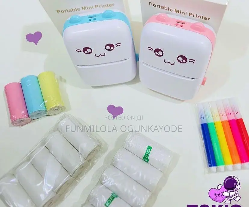 Recharge Portable Mini Printer With Accessories